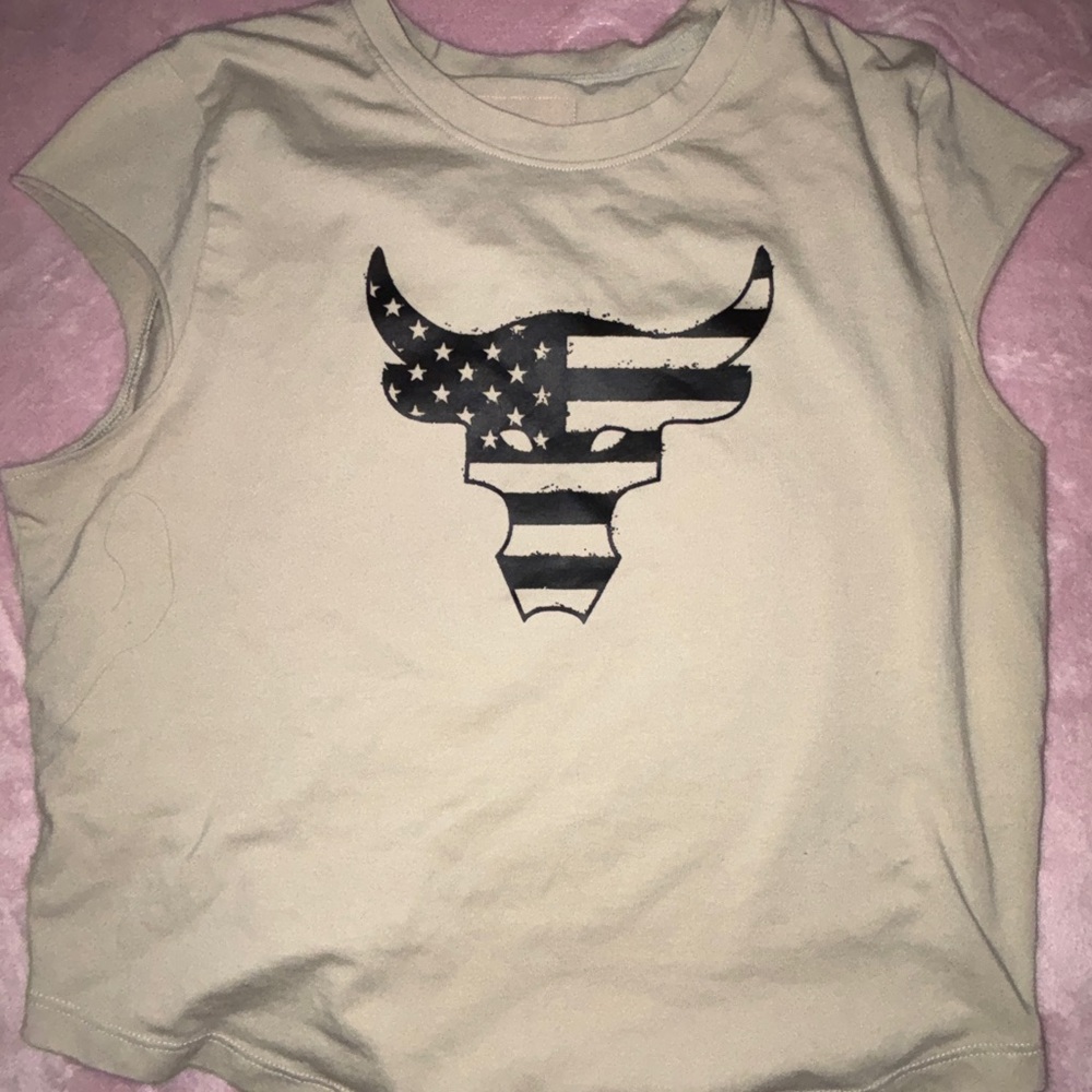 Beige Bull Graphic T-Shirt